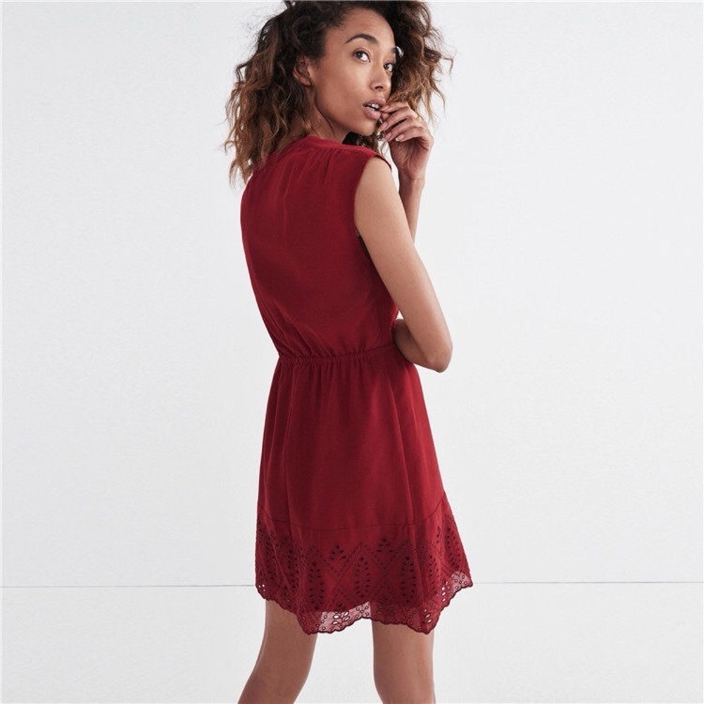Madewell embroidery dress fully lined 00